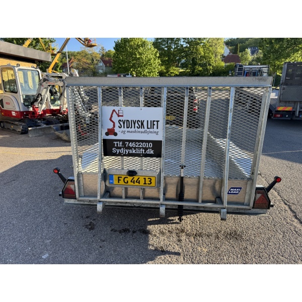 Maskintrailer - Lille 2 aksler - Billede 4
