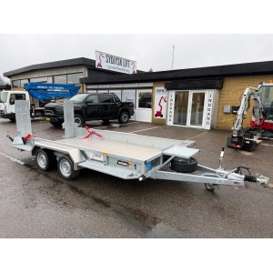 Maskintrailer - 3.500 kg. med delt rampe